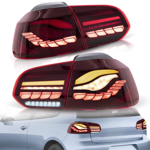 OLED Tail Lights For 2010 - 2014 Volkswagen Golf 6 MK6 VW - Image 5