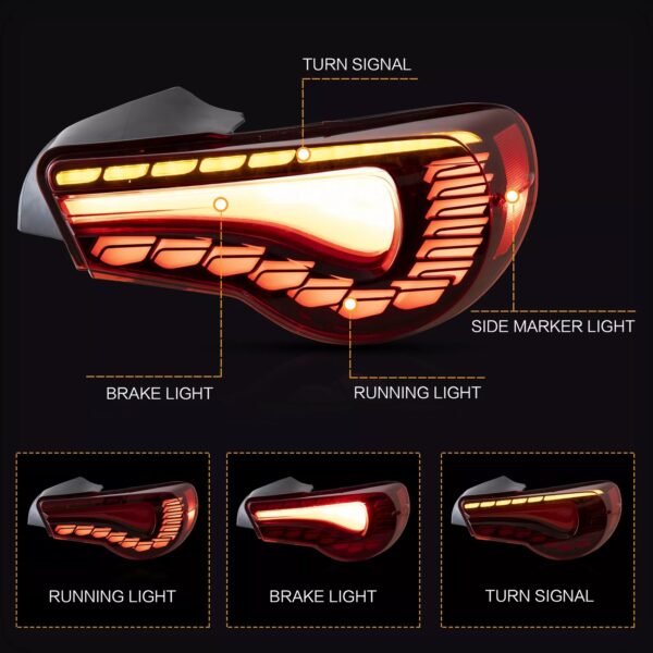 Dragon Scale Toyota 86 / Subaru BRZ tail lights 2012 - 2020 - Image 2