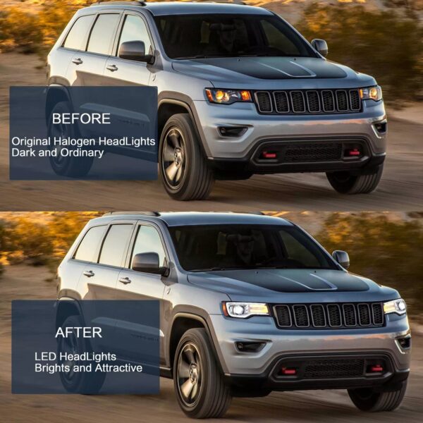 Head lights For Jeep Grand Cherokee 2014 - 2022 - Image 11