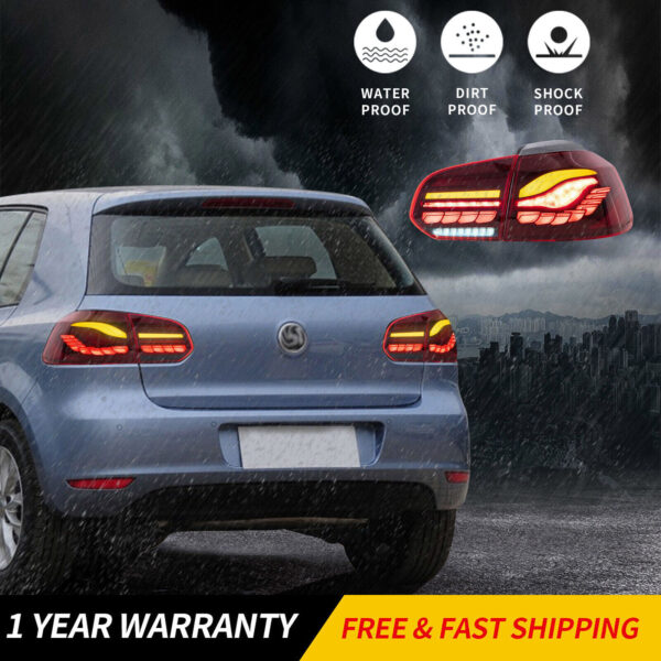 OLED Tail Lights For 2010 - 2014 Volkswagen Golf 6 MK6 VW - Image 3