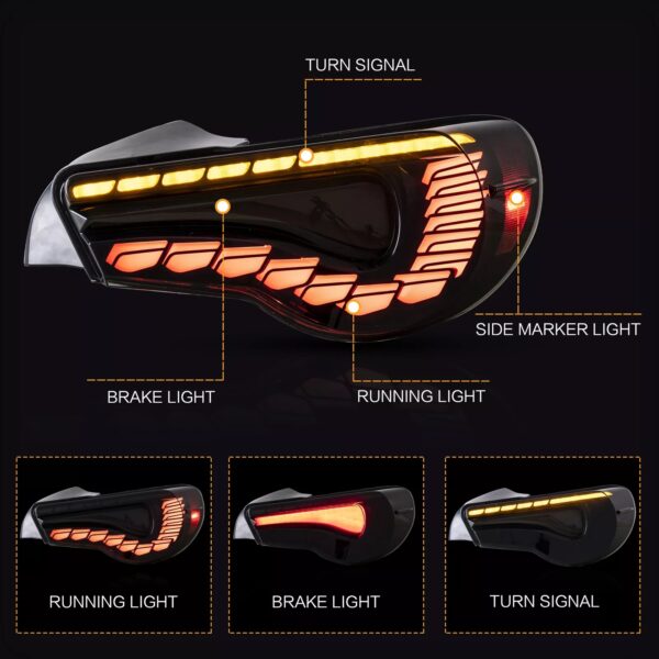 Dragon Scale Toyota 86 / Subaru BRZ tail lights 2012 - 2020 - Image 12