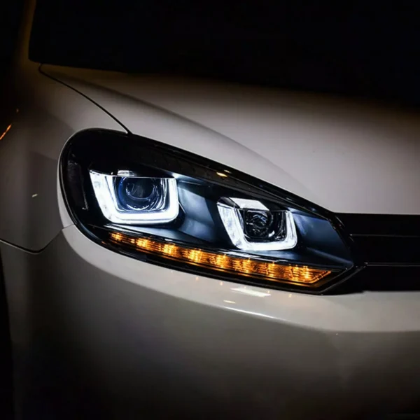 Headlights For 2010 - 2014 Volkswagen Golf MK6 - Image 4