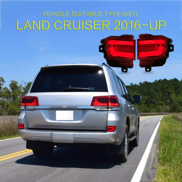 Rear Bumper Lights For Toyota Land Cruiser 2016 - 2021 - Image 9