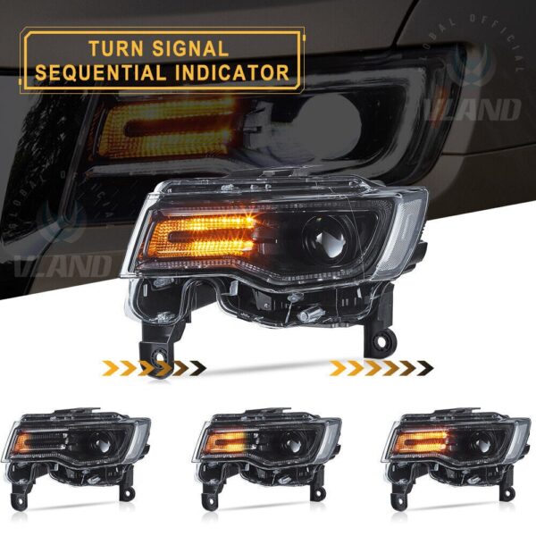 Head lights For Jeep Grand Cherokee 2014 - 2022 - Image 4