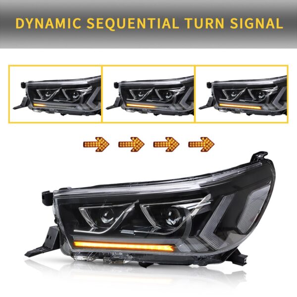 Headlights FOR 2015-2019 Toyota Hilux - Image 4
