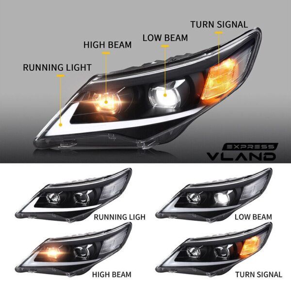 Headlights For Toyota Camry 2012 - 2014 - Image 6