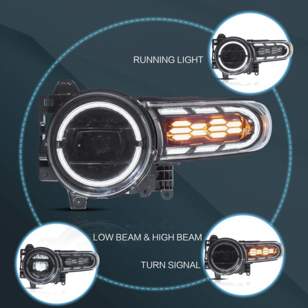 Headlights For Toyota FJ CRUISER 2007 - 2020 - Image 8