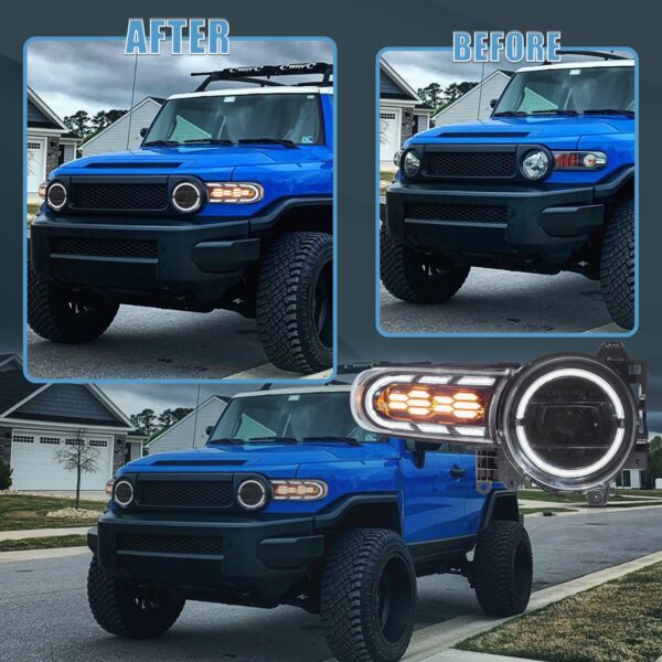Headlights For Toyota FJ CRUISER 2007 - 2020 - Image 4