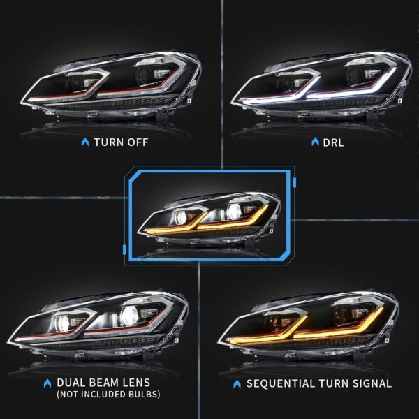 Headlights For 2014-2017 VW Golf 7 MK7 - Image 5