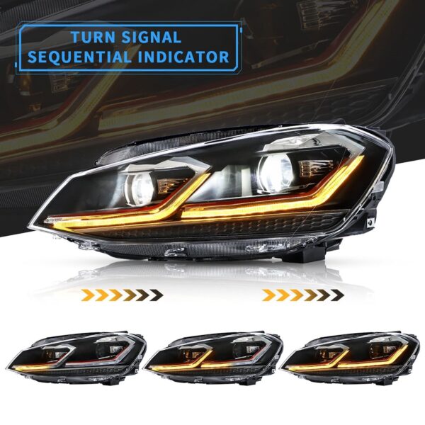 Headlights For 2014-2017 VW Golf 7 MK7 - Image 4