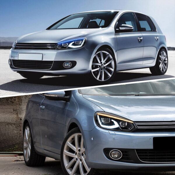 Headlights For 2008 - 2013 Volkswagen Golf 6 MK6 - Image 4
