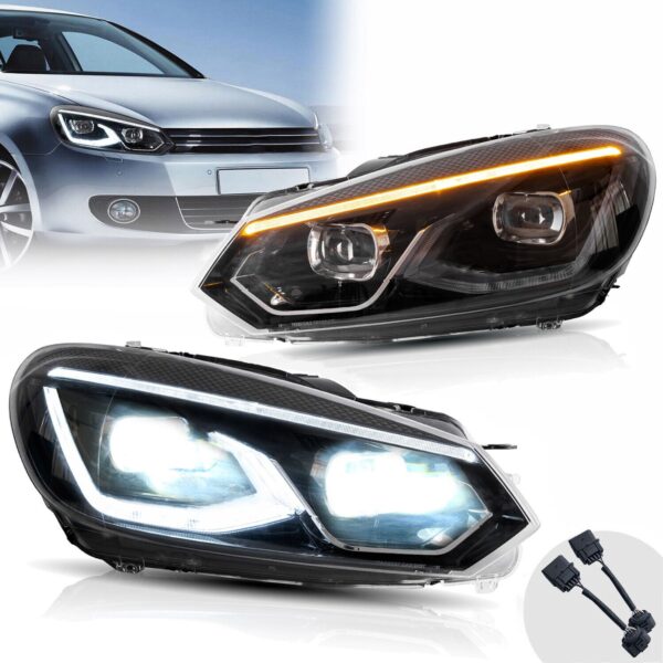 Headlights For 2008 - 2013 Volkswagen Golf 6 MK6 - Image 12