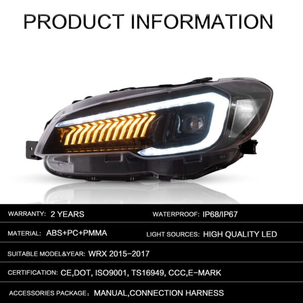 Headlights Subaru WRX 2015 - 2021 - Image 5