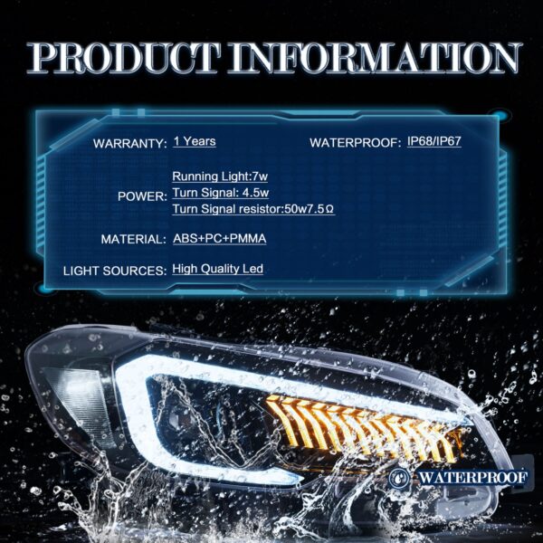 Headlights Subaru WRX 2015 - 2021 - Image 2
