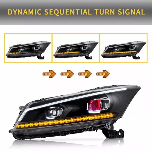 Demon Eyes Headlights For 2008-2012 Honda Accord Sedan - Image 4