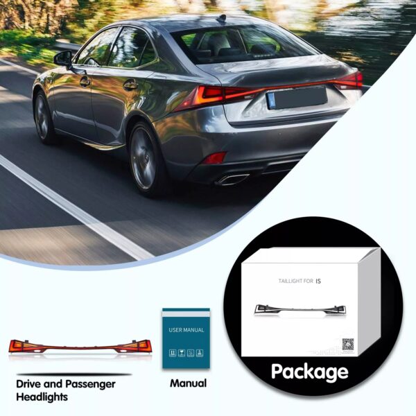 Tail Lights For 2014-19 Lexus IS250 300h 350F Start-up & Sequential - Image 4