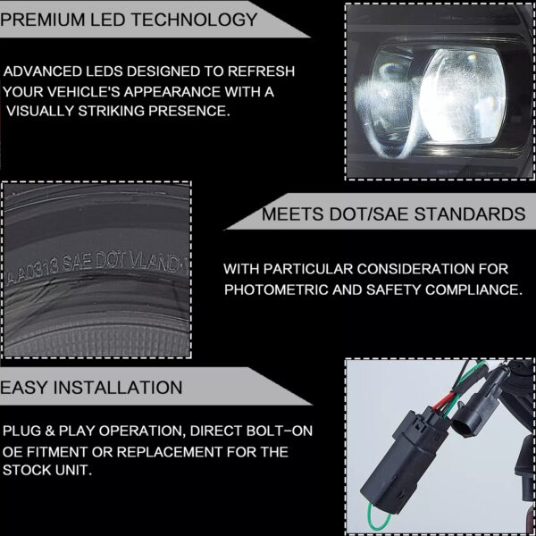 Headlights For 2018-2023 Jeep Wrangler JL JLU JT Rubicon Front Lamp - Image 3