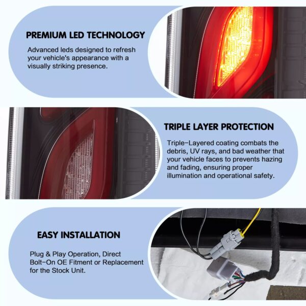 Tail Lights Fit 2005 - 2018 Toyota Hiace - Image 6