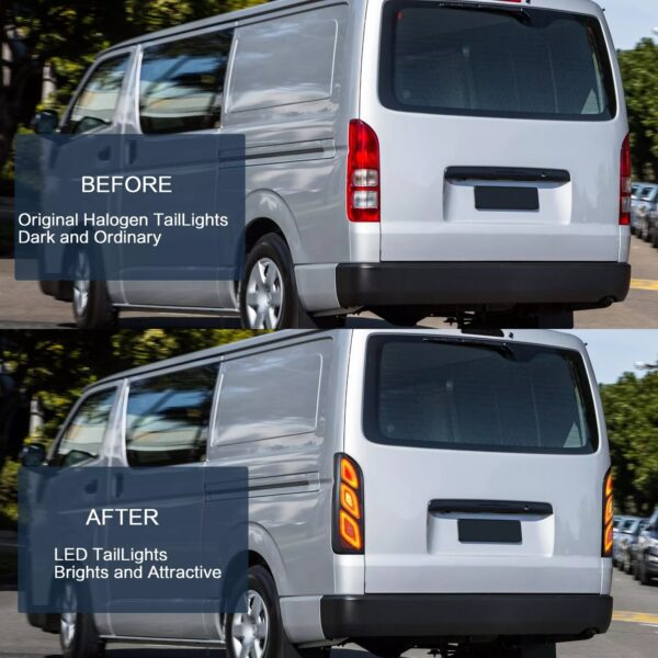 Tail Lights Fit 2005 - 2018 Toyota Hiace - Image 10