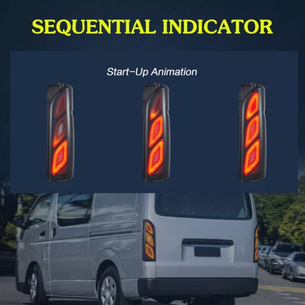 Tail Lights Fit 2005 - 2018 Toyota Hiace - Image 12