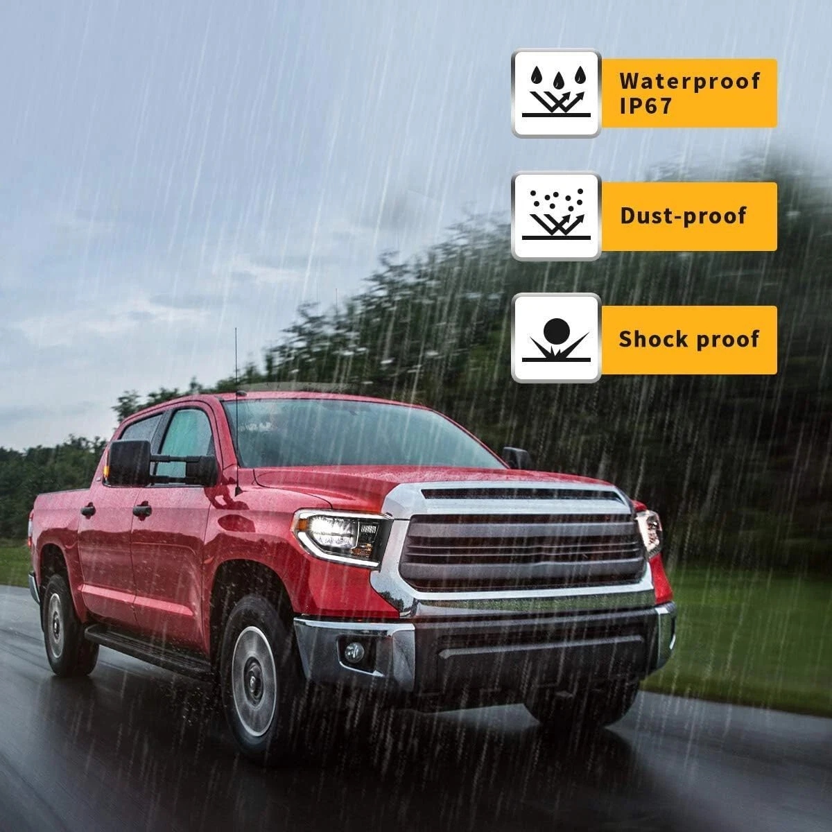 VLAND Chrome Reflector Led Headlights For Toyota Tundra 2014-2021 - Image 6