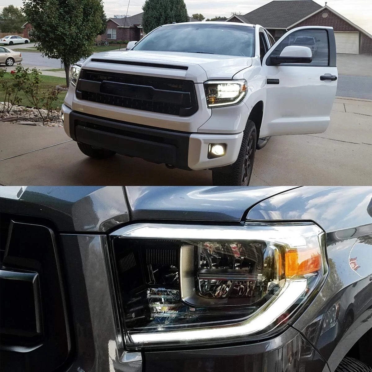 VLAND Chrome Reflector Led Headlights For Toyota Tundra 2014-2021 - Image 9