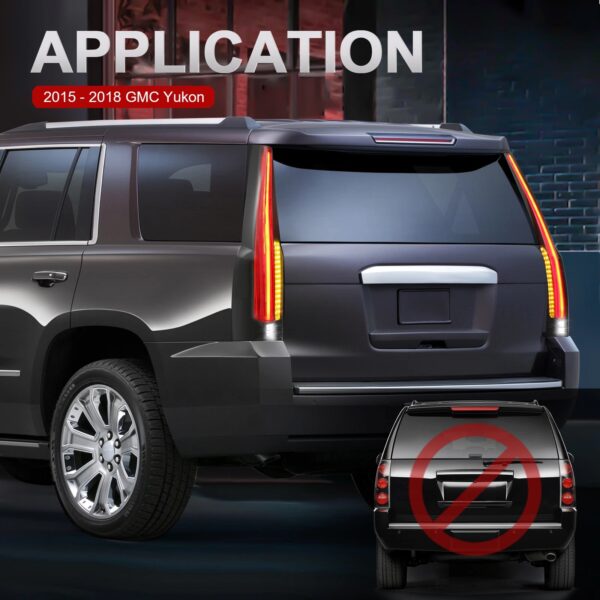 Vland 15-20 (4th Gen) GMC Yukon Tail Lights With Upgrade LED Kit - Image 8
