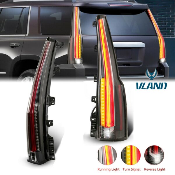 Vland 15-20 (4th Gen) GMC Yukon Tail Lights With Upgrade LED Kit - Image 16