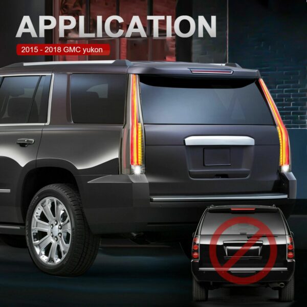 Vland 15-20 (4th Gen) GMC Yukon Tail Lights With Upgrade LED Kit - Image 19
