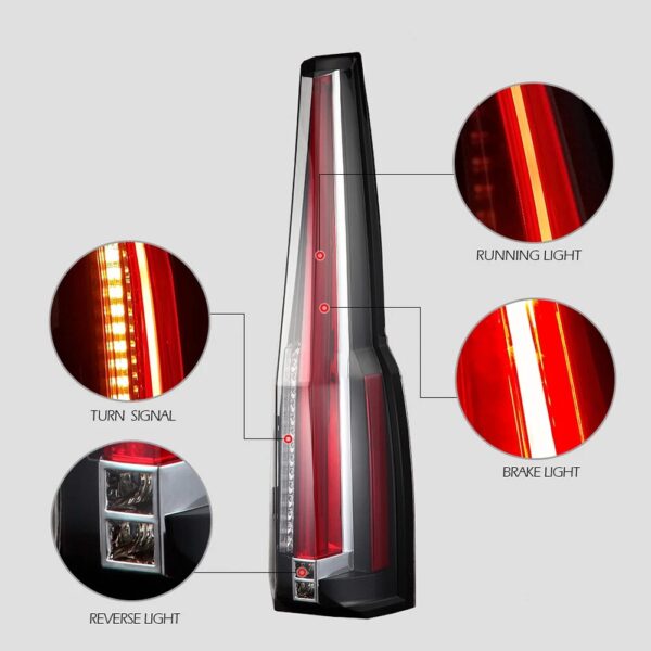Vland 15-20 (4th Gen) GMC Yukon Tail Lights With Upgrade LED Kit - Image 21