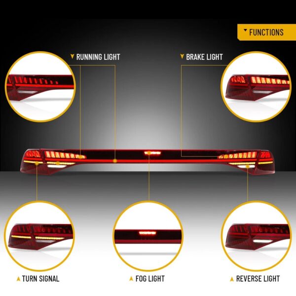 23-25 Honda Accord Vland Tail Lights Full LED With Start-Up Animation - Image 5