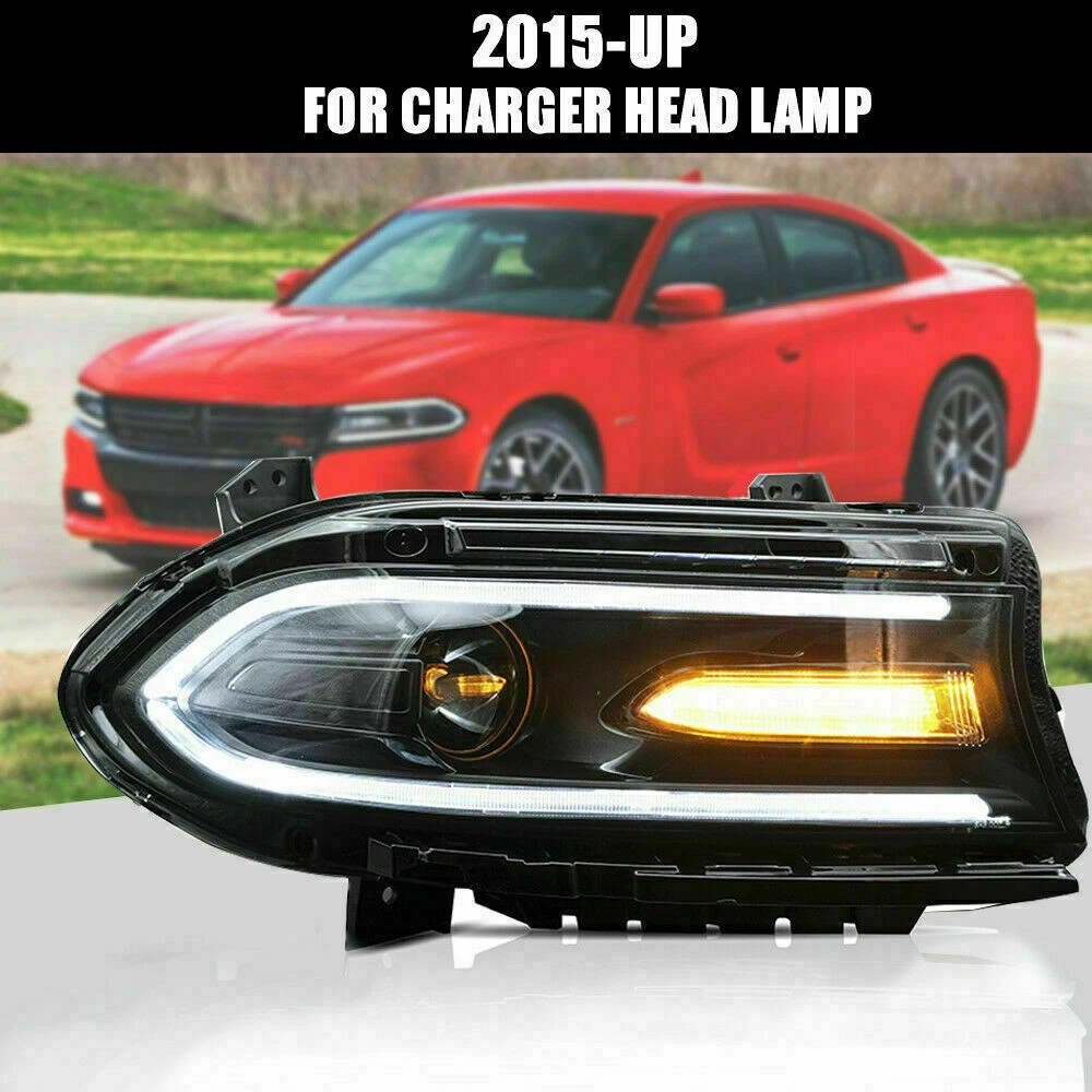 VLAND LED Headlights For 2015-2021 Dodge Charger Front Lamps Dual Beam Projector - Image 2