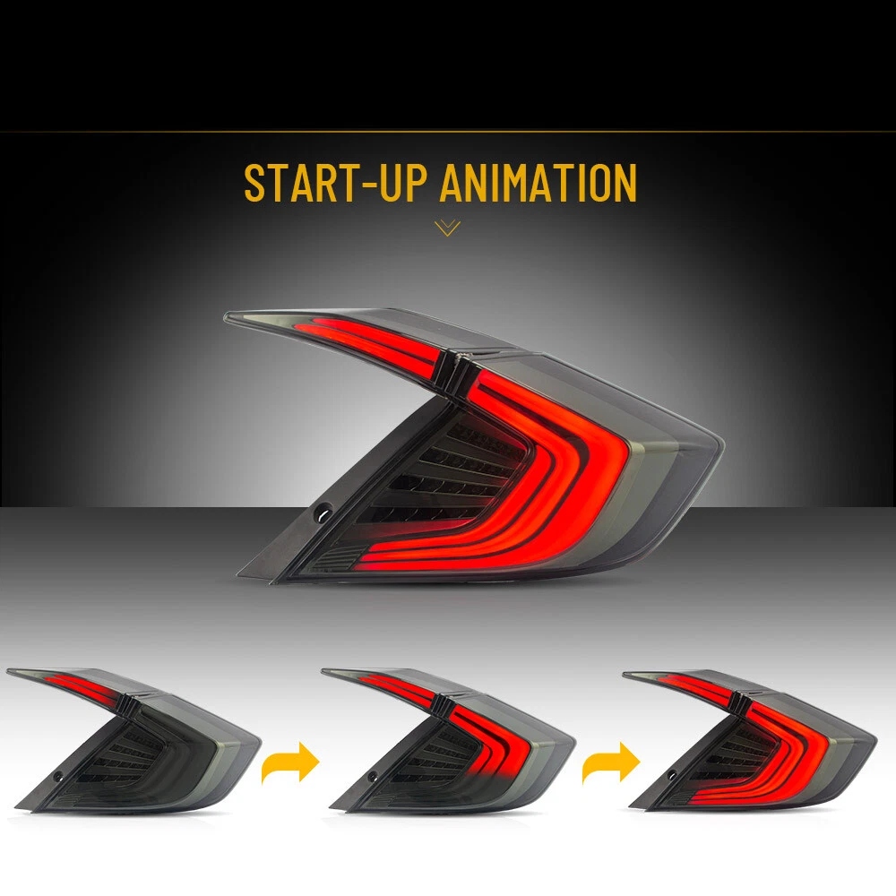 VLAND LED Tail Lights For Honda Civic Sedan 2016-2021 w/Startup Animation - Image 7