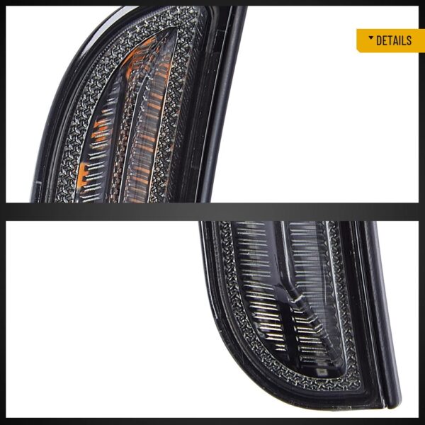 For 2015-2023 Dodge Charger VLAND 4PCS LED Side Marker Lights Front+Rear Smoked - Image 14
